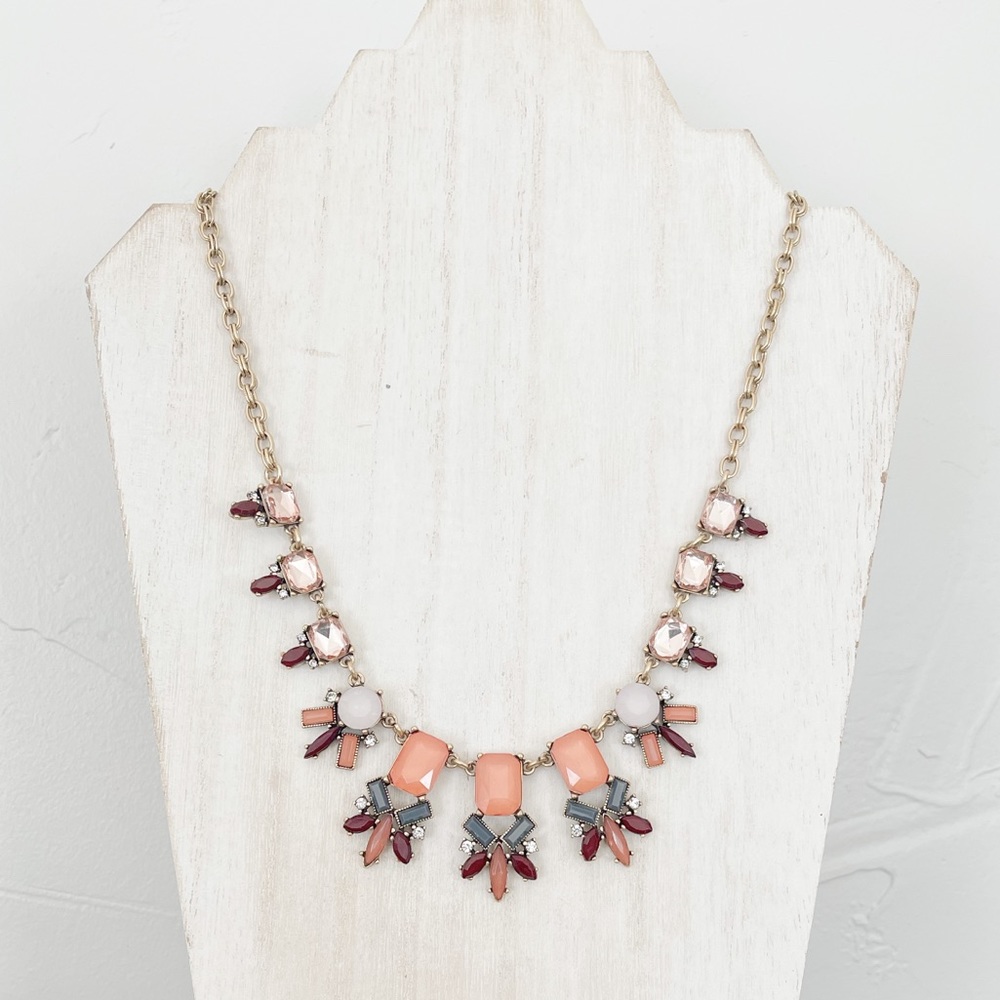NWT LOFT Art Deco Jewel Statement Necklace